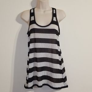 Basic H&M black and white striped blouse.